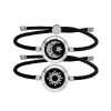 Sun&Moon Touch Bracelets With Milan Rope(Black+Black)