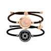 Sun&Moon Touch Bracelets With Milan Rope(Black+Brown)