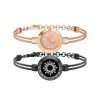 Sun&Moon Touch Bracelets With Snake Chain (Black+Rose Gold)